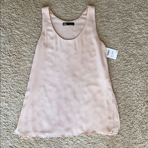 Zara Womens Crepe Tank Top Double Lined